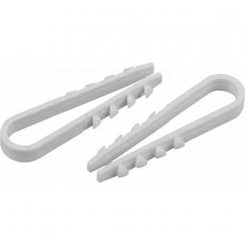 Дюбель-хомут ЭРА для круглого кабеля 5-10мм белый 100шт ЭРА