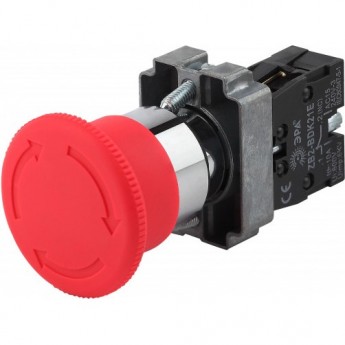 Кнопка ЭРА LAY5-BS542 "ГРИБОК" аварийная поворотн. с фиксацией BBG90-BS-K04E Б0045646 Кнопка ЭРА LAY5-BS542 "ГРИБОК" аварийная поворотн. с фиксацией BBG90-BS-K04E Б0045646