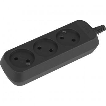 Колодка удлинителя ЭРА Б0061683 KX-3-B 3-м без заземления черный Колодка удлинителя ЭРА Б0061683 KX-3-B 3-м без заземления черный