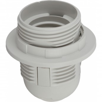 Патрон ЭРА Е27 с кольцом пластик белый x50