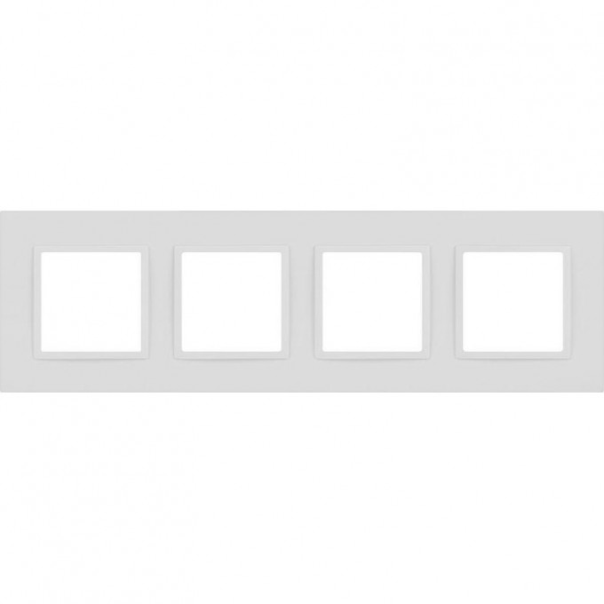 Рамка для розеток и выключателей ЭРА ELEGANCE Б0065828 14-5014-01М Classic на 4 поста матовый белый B0065828