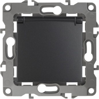 Розетка ЭРА 12-2103-05 2P+E SCHUKO со шторками с крышкой 16A-250В IP20 ЭРА 12 антрацит Розетка ЭРА 12-2103-05 2P+E SCHUKO со шторками с крышкой 16A-250В IP20 ЭРА 12 антрацит