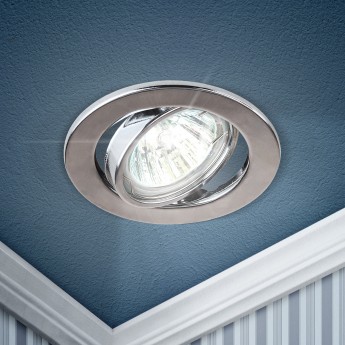 Светильник ЭРА ST2A CH штампованный поворотный MR16 12V/220V 50W хром Светильник ЭРА ST2A CH штампованный поворотный MR16 12V/220V 50W хром