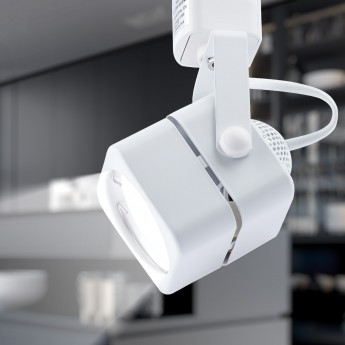 Трековый светильник однофазный ЭРА TR10-GU10 WH под лампу MR16 белый Трековый светильник однофазный ЭРА TR10-GU10 WH под лампу MR16 белый