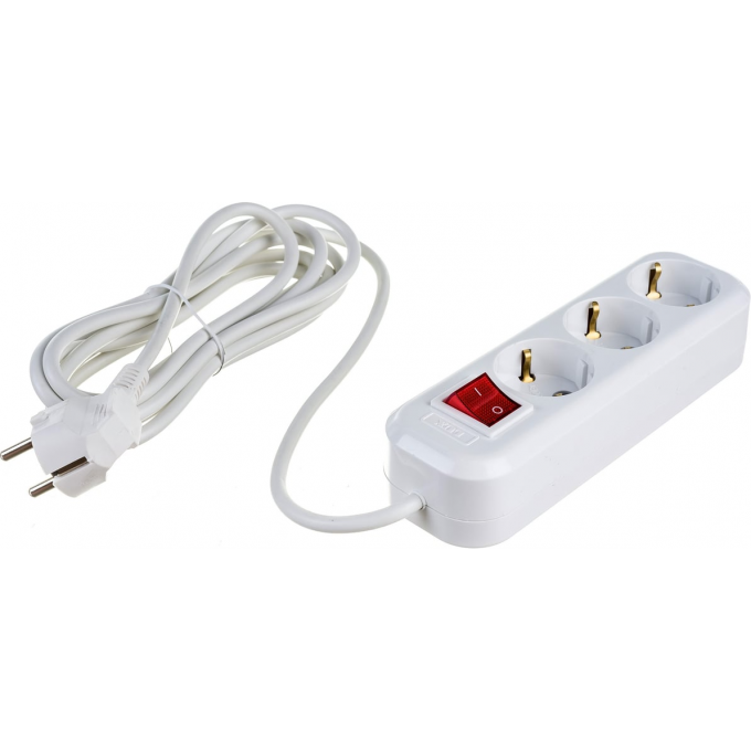 Удлинитель электрический ЭРА UDL-16-330-ES Greenline 3 розетки с заземлением с выключателем 3м ПВС 3х1кв.мм B0065056